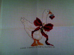 Cross stitch square for Anisha J's quilt