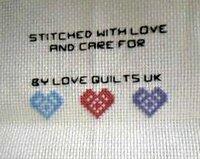 Cross stitch square for Evie D's quilt