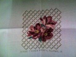 Cross stitch square for Evie D's quilt