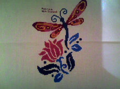 Cross stitch square for Evie D's quilt