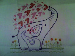 Cross stitch square for Katey K's quilt