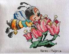 Cross stitch square for Lilia Rania's quilt