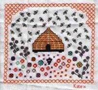 Cross stitch square for Lilia Rania's quilt