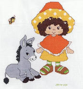 Cross stitch square for Lilia Rania's quilt