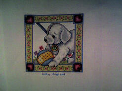Cross stitch square for Lucy M's quilt