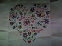 Cross stitch square for Mali B's quilt