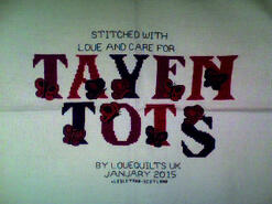 Cross stitch square for Tayen Tots's quilt