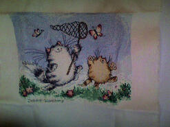 Cross stitch square for Tayen Tots's quilt