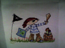 Cross stitch square for Noah B's quilt