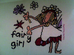 Cross stitch square for Skyla B's quilt