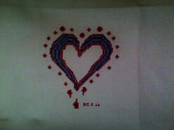 Cross stitch square for K's quilt