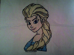 Cross stitch square for Layla D's quilt