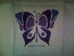 Cross stitch square for Isobella B's quilt