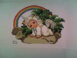 Cross stitch square for Skyla B's quilt