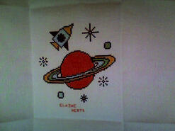 Cross stitch square for Lucas K's quilt