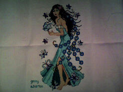 Cross stitch square for Lillie's quilt
