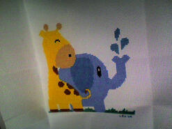 Cross stitch square for Alfie H's quilt