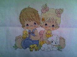 Cross stitch square for Charlie F's quilt
