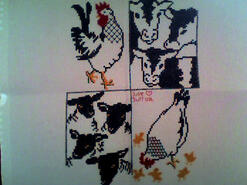 Cross stitch square for Charlie F's quilt