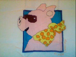 Cross stitch square for Yehuda M's quilt