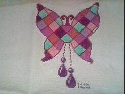 Cross stitch square for Evie D's quilt
