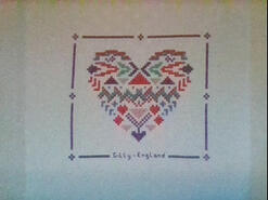 Cross stitch square for K's quilt