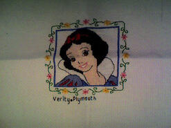 Cross stitch square for Amelia's quilt