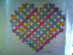 Cross stitch square for Myla C's quilt