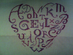 Cross stitch square for Briony N's quilt