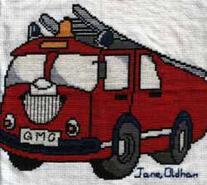 Cross stitch square for Jon Paul O's quilt