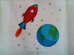 Cross stitch square for Llew D's quilt