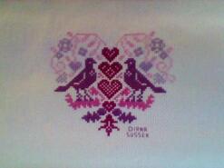 Cross stitch square for Isla I's quilt