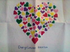 Cross stitch square for Isla I's quilt