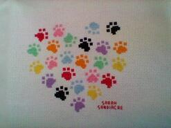 Cross stitch square for Isla I's quilt