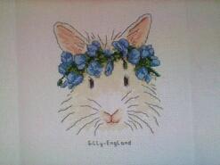 Cross stitch square for Ella-Lee's quilt