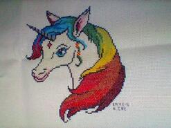 Cross stitch square for Sofia T's quilt