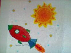 Cross stitch square for Asher H's quilt