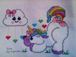 Cross stitch square for Edie's quilt