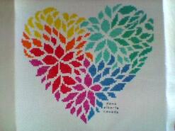Cross stitch square for Margaret B's quilt