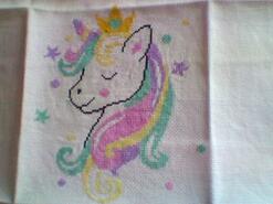 Cross stitch square for Amberley C's quilt
