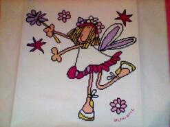 Cross stitch square for Violet J's quilt