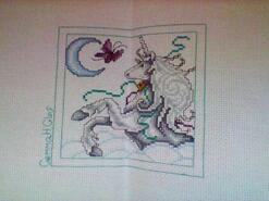 Cross stitch square for Amberley C's quilt