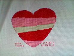 Cross stitch square for Savannah's quilt