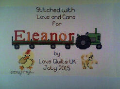 Cross stitch square for Eleanor N's quilt