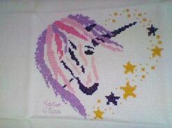 Cross stitch square for Violet J's quilt