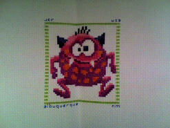 Cross stitch square for Louie B's quilt
