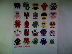 Cross stitch square for Louie B's quilt