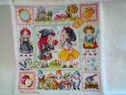 Cross stitch square for Isabella's quilt