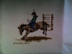 Cross stitch square for Jaiden J's quilt