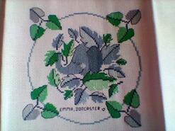 Cross stitch square for Kenzie M's quilt